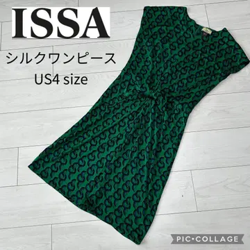 미사용 ISSA 이사 런던 실크 저지 원피스 US4