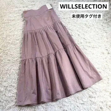 미사용 택 포함 WILLSELECTION 플레어 롱 스커트 티어드 M