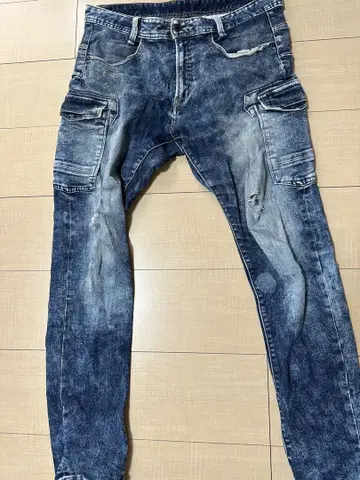 EVENRIVER ERX 카고 팬츠 데님 블루