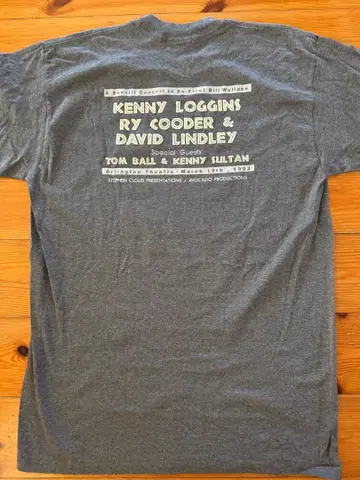 Loggins Ry Cooder David Lindley 콘서트 셔츠