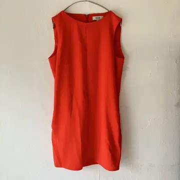 COS 코스 슬리브리스 오렌지 빨간색 계열 원피스 34 XS