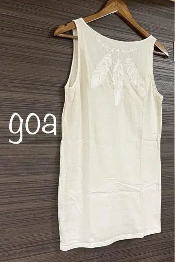 goa 백 페더 자수 롱 탱크탑