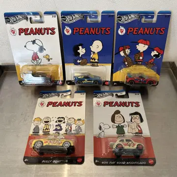핫휠 PEANUTS 미니카 5대 세트 스누피 SNOOPY