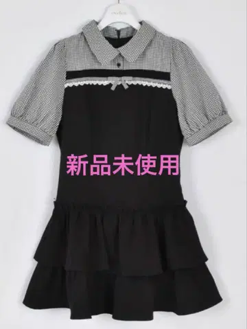 evelyn 에블린 도킹 티어드 op 원피스 블랙