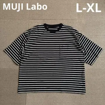 제조 중지 무인양품 라보 초장면 천축 편 보더 T 무지 라보 L - XL