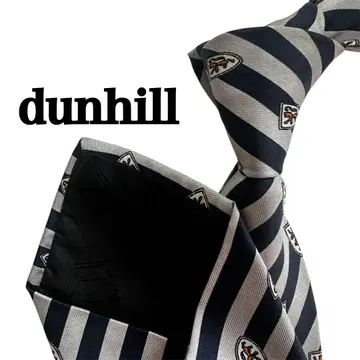 새상품급 던힐 dunhill 넥타이 네이비 그레이 스트라이프 실크 소재