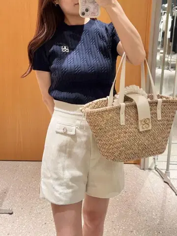 새상품 스나이델 코튼 숄더 블레이드 토트백