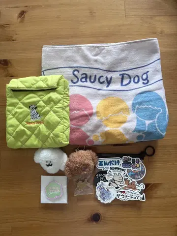 가격 인하 불가 Saucy Dog 타월, 파우치, 스티커 세트
