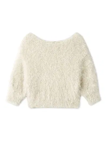 LILY BROWN 프린지 페더 니트 탑 IVR