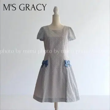 M'S GRACY*더블 리본 보더 원피스