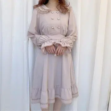 허니 시나몬 더블 컬러 원피스