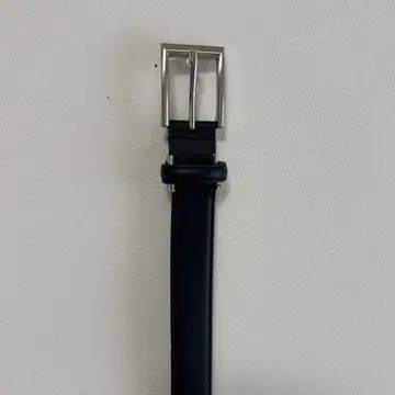 블랙 가죽 벨트 사각 버클