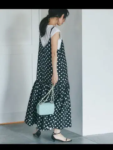 러브틱 모자 꽁지 도트 JQ 원피스 블랙
