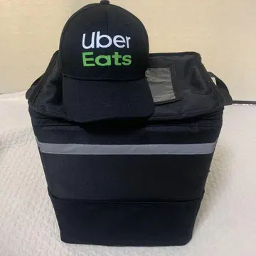 후드 배달용 백, Uber Eats 캡 세트
