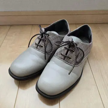 키다리 아저씨 체크 무늬 레이스업 슈즈
