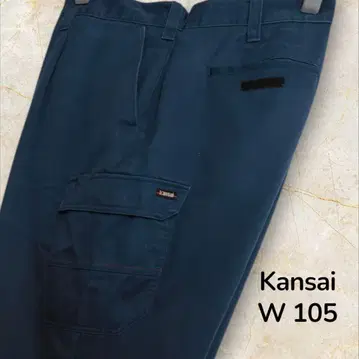 Kansai 작업 팬츠 W 105 다크 블루 빅 사이즈 미사용