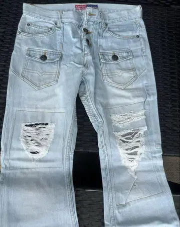 브루텐 브라트 데님 청바지 라이트 블루 바지 팬츠