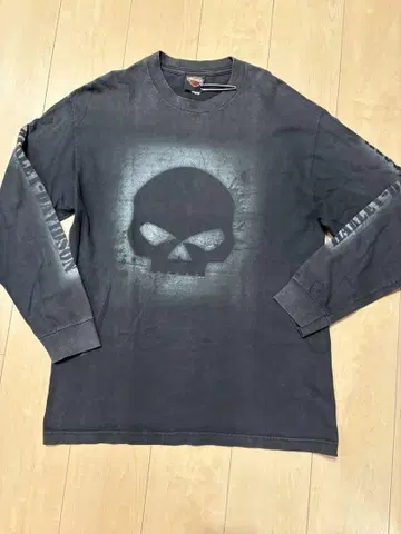 HARLEY-DAVIDSON L/S 티셔츠 스컬 페이드