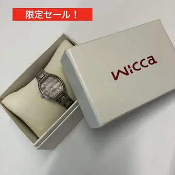 WiCCA 여성용 솔라 시계 시계 부품 포함 설명서 보증서 박스 포함