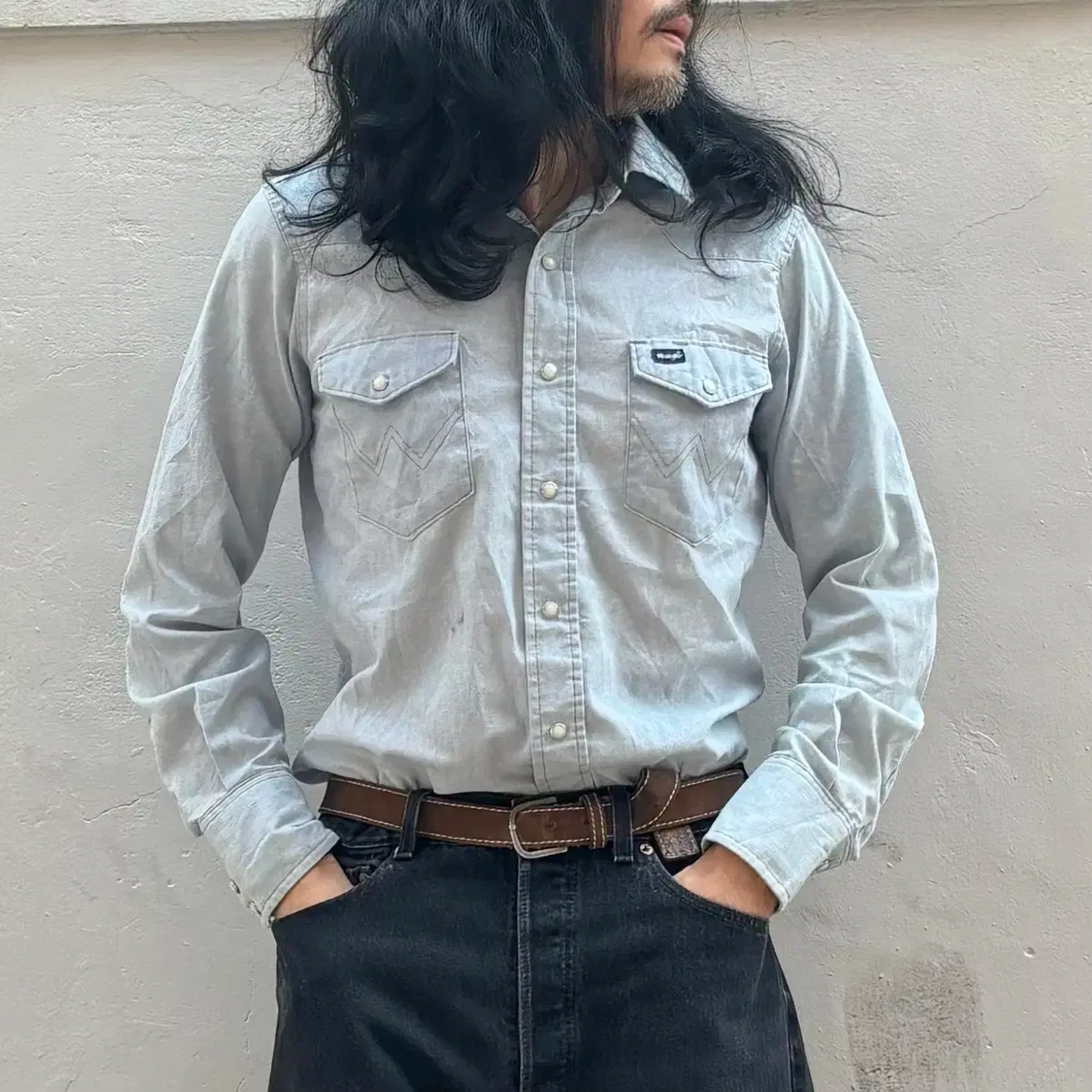 90년대 미국 랭글러 웨스턴 셔츠