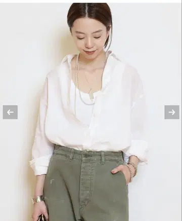 MUSE de Deuxieme Classe 린넨 셔츠 화이트