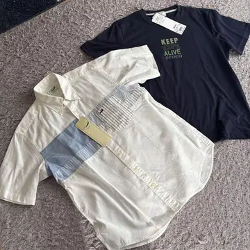 CROCODILE 크로커다일 반팔 셔츠 티셔츠 반팔 셔츠 세트