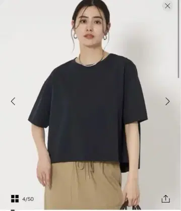 그린 라벨 크롭 분또 티셔츠