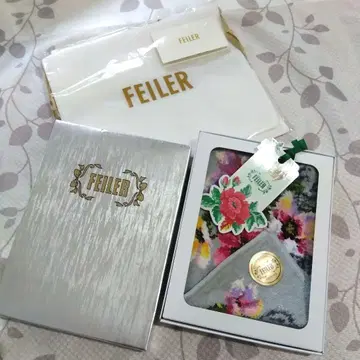 FEILER 꽃무늬 셔닐 직조 손수건
