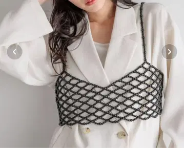 LOWRYS FARM 비즈 뷔스티에 블랙