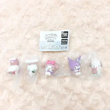 산리오 캐릭터즈 집에서 보내는 타임 피규어 라떼 컬러 전 5종 풀 컴프