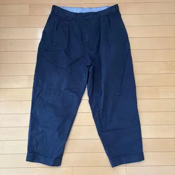 BEAMS 네이비 치노 팬츠 L 사이즈