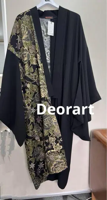 Deorart(디오라토) 유카타&오비 일본풍 패턴 절개 2개 세트