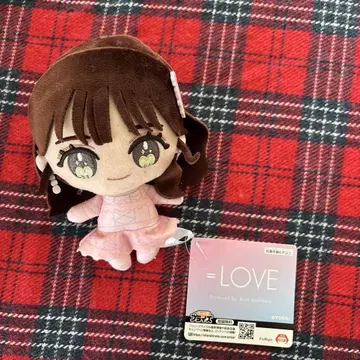 =LOVE 모로하시 사나 봉제 인형 핑크 약 20cm