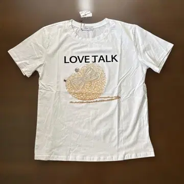 LOVE TALK 화이트 티셔츠