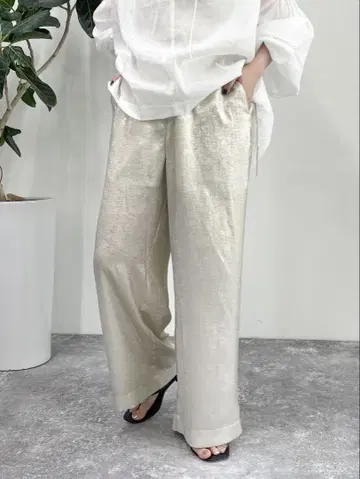 샤이니 이지 팬츠 와이드 팬츠