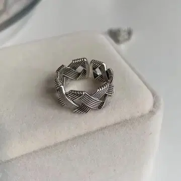 No.726 woven band ring: 실버 반지 리본 반지