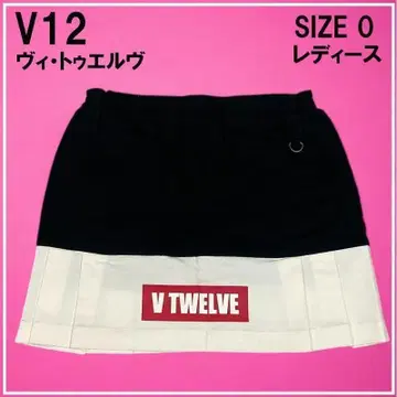 V12 Vituelle 플리츠 스커트 블랙 골프 0