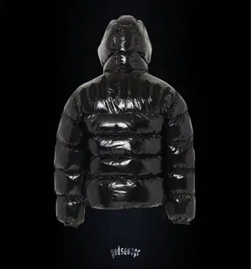 godsavage 후드 부착 다운 자켓 블랙