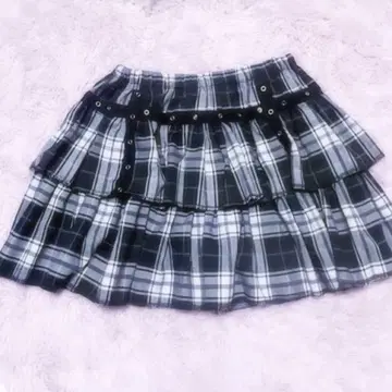 볼칸 & 아프로디티 블랙 티어드 하토메 스커트