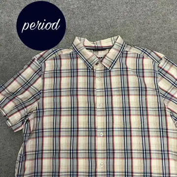 P2152 THENORTHFACE 반팔 체크 셔츠 아메카지 구제 의류