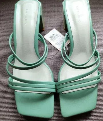 월드 ESPERANZA 그린 6cm 힐 샌들 L 사이즈 택 포함