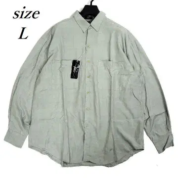 90s phiz 피즈 실크 셔츠 데드스탁 택 포함 세이지 L