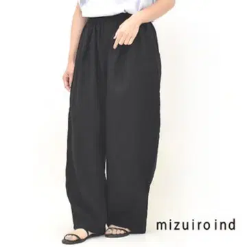 mizuiro ind 린넨 볼륨 이지 팬츠