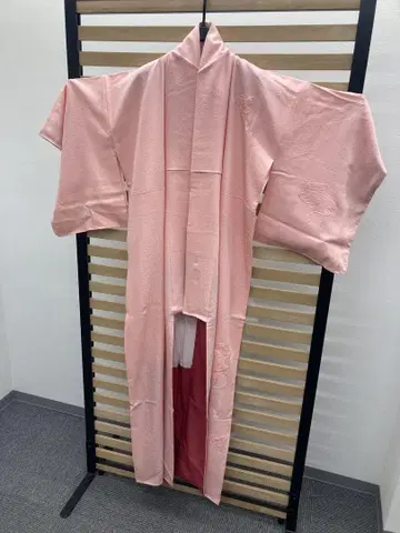 핑크 실크 기모노