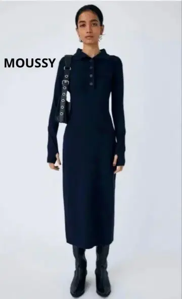 MOUSSY 마우지 RIB KNIT 드레스 사이즈 1