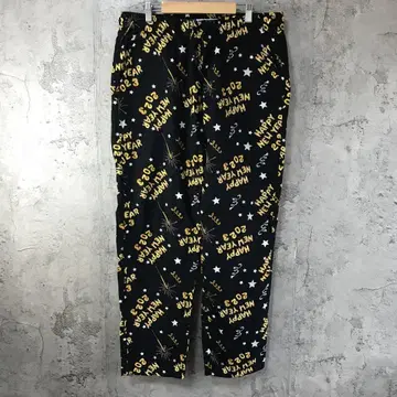 az301 구제 의류 패턴 팬츠 파자마 팬츠 블랙 90년대 Y2K