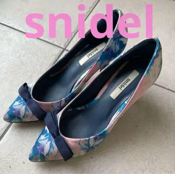 펌프스 snidel 힐 꽃무늬 리본 M 23.5