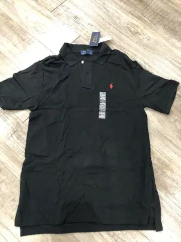 7m76 미사용 택 포함 POLO 랄프 로렌 반팔 셔츠 블랙