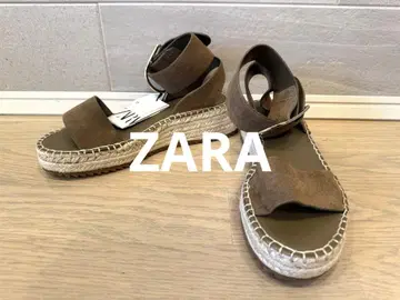 택 포함 새상품 ZARA 브라운 샌들 에스파드리유