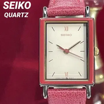 레어 80년대 SEIKO QUARTZ 렉탱귤러 일본제 손목시계